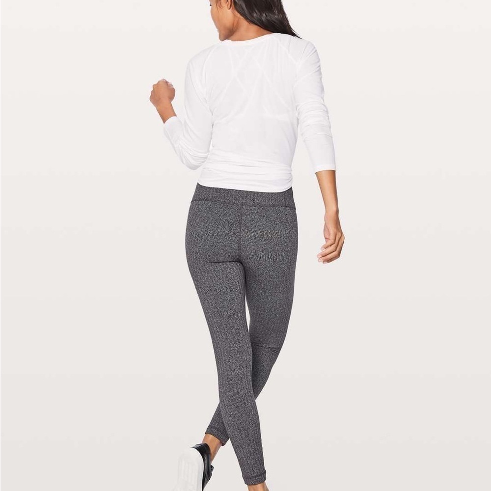 Lululemon wunder under herringbone pattern 7/8 le… - image 3